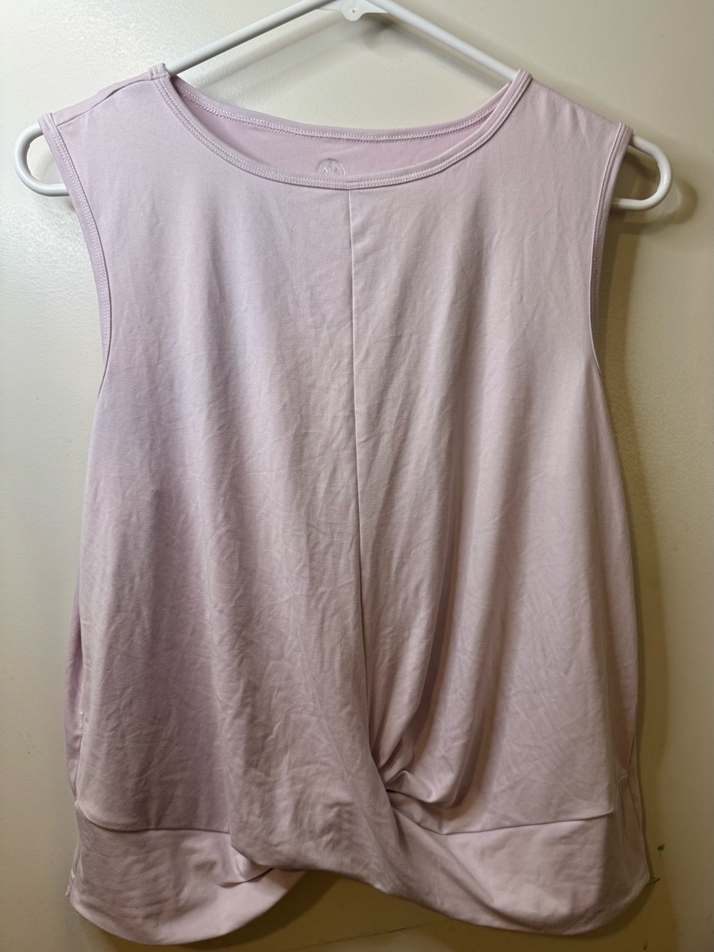 Women's Sleeveless Twist-Front Tank Top - Light Lavender (L)